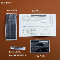10PCS Digital label sticker new 3DS XL LL NDSi XL NDSL shell back sticker Nintendo NDS SENS Wii game console replacement