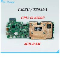 T303UA Main board For ASUS T303 T303U T303UA Tablet Motherboard Laptop Motherboard With i5-6200U CPU 4GB-RAM 100% test work
