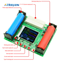4-Bit 0.56‘’ LED Display 18650 Lithium Battery Capacity Tester Module 128X64 LCD display Power Bank Capacity test 0~99999mAh