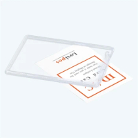 105*74mm Acrylic Id Card Sign Frame Clear Vertical Or Horizontal Style For Office Id Name Tags And Badge Holder