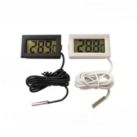 Indoor Outdoor Digital Temperature Sensor for Refrigerator Fridge Aquarium Mini LCD Thermometer with Waterproof Probe Tools
