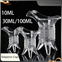 upinon New Retro Chinese Emperor Cup Ancient Chinese Wine Glass Cup Tripod Base Whiskey Shot Glass