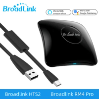 2024 Broadlink RM4 Pro IR WiFi RF Switch Universal Remote Control Controller Smart Assistant HTS2 Sensor Works Alexa Google Home