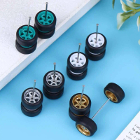 Roda untuk Hotwheels, Skala 1 / 64, dengan Tayar Getah, Bahagian Diubah Suai, Sesuai untuk Mainan Mo