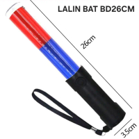 Lalin Bat BD26CM Rechargeable LED Traffic Baton lalin pluit magnetic lampu lalin senter