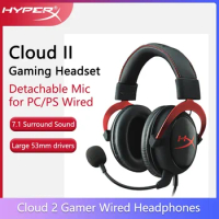 HyperX Cloud2 II Gaming Headset Hi-Fi 7.1 Surround Sound/Detachable Mic/USB Sound Card For PC PS Clo