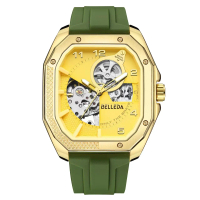 Jam Tangan BELLEDA  buy 1 get 1 jam BELLEDA 9528 KARET Jam Tangan Pria Tali Karet Anti Air Terbaru Q