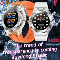 2023 New TK19 Smart Watch Men Ice Transparent Case Blue Tooth Call Music Playback Games 3ATM Waterproof Sports Women Smartwatch