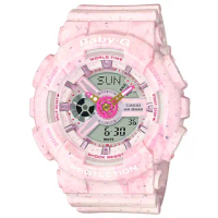 【CASIO 卡西歐】Baby-G 莓果冰淇淋雙顯手錶(BA-110PI-4A)