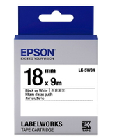 EPSON LK-5WBN S655401標籤帶 一般系列-白底黑字18mm