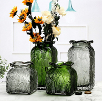 復古琉璃創意花瓶歐式家居裝飾品綠色擺件客廳樣板間軟裝裝飾品