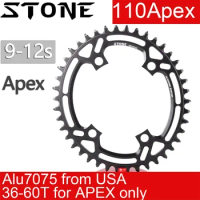 Stone Oval Chainring 110BCD for Apex Sram 4 bolts 36 38 42T 44 46T 48 50T 54 56 58T 60 Road Bike MTB 9 10 11 12s 12 speed 110