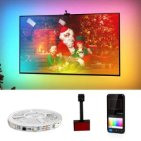 YBX-ZN RGBIC Wi Fi TV LED Backlight With 1080P Camera, Suitable for 45-65 Inch TV/PC, Free Shipping Controlled By Tuay Applicati