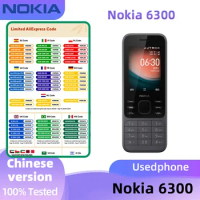 Nokia 6300 4G Phone CPU Qualcomm Snapdragon 210 Battery capacity 1500mAh original used phone