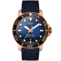 TISSOT天梭 Seastar 1000海星300米潛水機械錶(T1204073704100)-43mm