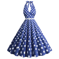Women's Polka Dot Short Tulle Dress Dress Spaghetti Strap Knit Dresses Long Sleeve Flapper Dress