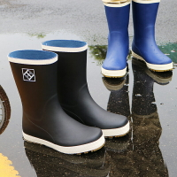 秋冬外穿雨鞋男女中筒平底水鞋釣魚防滑馬丁雨靴韓國膠鞋水靴學生