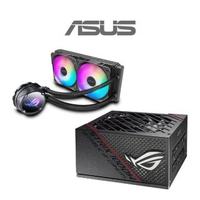 【ASUS 華碩 1000W電源+240水冷】ROG Strix 1000W 金牌 電源供應器+ROG STRIX LC II 240 ARGB 水冷式散熱器