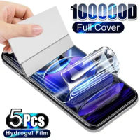 5Pcs Hydrogel Film for Poco X3 Pro X3 NFC M5S M5 Film Screen Protector for Xiaomi Poco F3 F4 GT F2 Pro M3 M4 X4 Pro 5G