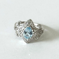 Gemarae Topaz Rouge Set | Natural Gemstone Set Perhiasan Cincin Anting Kalung Liontin Perak Silver 9