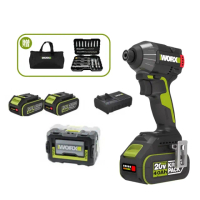 【WORX 威克士】20V 230N.m 電動起子機 WU291D(8 段速 衝擊起子 無刷鋰電衝擊起子機 超短軸 雙4.0電池)