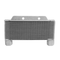 15 Rows Motorcycle Engine Oil Cooler Cooling Radiator Aluminum 166mm Universal Oil Cooler