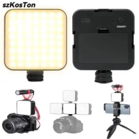 LED Video Light Portable Light for Photography Cold Shoe On-Camera Video Lights Rechargeable Dimmable Vlog Light for DSLR Camera