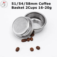 【Ready From MY】51/54/58MM 2Cups Coffee Portafilter Basket Filter Cup For Coffee Machine