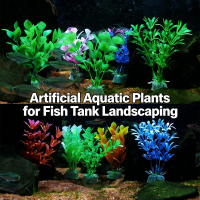 10 cm Fish Tank Accessories Green Plants, Green Fish Tank Decorations, Aquarium Decor Plastic Plants