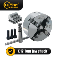 4 Jaws Manual Lathe Chuck With Turning Machine K12 80 100 125 160 250 mm Tools Accessories 4-Jaw Lathe Chuck Self-Centering
