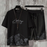 Set đồ bộ nam, bộ cộc tay, đồ bộ thể thao vải thun cotton, vải đẹp, dày dặn, in chữ - Tiger St