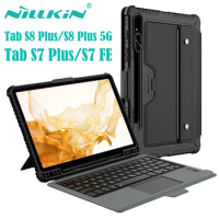 Nillkin Bumper Combo Keyboard Case for Samsung Galaxy Tab S8 Plus/Tab S7 Plus/S7 FE, 3in1 Back Cover with Bluetooth Keyboard