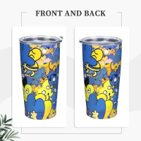 【Shot】 Bfding Cartoon Tumbler Vacuum Insulated Bfdi Coffee Cups with Lid Straw Double Wall Mug Water