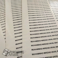 Sticker Nama Penuh Full Name saiz A3 100pcs sticker (SILA BERIKAN TULISAN RUMI/JAWI/CHINESE/TAMIL TI