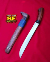 Golok Sembelih sarung dan gagang kayu ingas merah