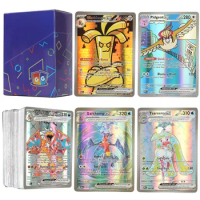 English Version Pokémon TCG: Scarlet &amp; Violet 100Pcs Rare Card EX Pokemon Titanium crystal Charizard Battle Card