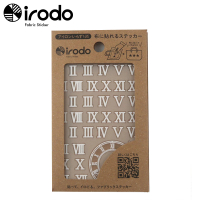 【Irodo】繽紛布貼免熨斗布用轉印貼紙-小(羅馬數字)