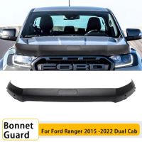 Bonnet Protector Hood Guard Trim For Ford Ranger 2015-2022 T7 T8 Wildtrak For Ford Ranger Raptor Car Accessories