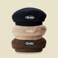 DADDY | Daddy Wool Beret Hat หมวกทรงเบเล่ สีดำ สีเบจ  สีน้ำตาล คําแนะนําการขายที่ร้อนแรงในเดือนนี้  