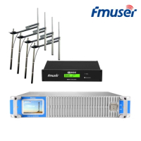 FMUSER 1000W 1KW FM Broadcast Transmitter+4*FU-DV2 Antenna+Cable Set With Digital RDS Encoder Radio Data System Encoder For FM R