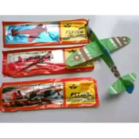 Harga per 4pcs Mainan anak pesawat terbang gabus flying gliders murah pesawat Styrofoam bisa terbang