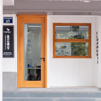 實木玻璃門原木上下折疊窗任意懸停窗原木風田園民宿花藝全屋定制YY074
