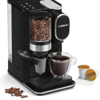 Cuisinart Single Serve Coffee Maker + Coffee Grinder, 48-Ounce Removable Reservoir, Black, DGB-2