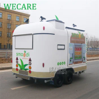WECARE Custom Small Mobile Coffee Juice Cart Trailer Remorque Food Truck with Full Kitchen Equipment