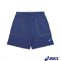 Asics 短褲 Cooling 7" Run 藍 男款 涼感 口袋 反光 透氣 彈性 跑步 2011C736400