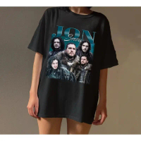 {จัดส่งทุกวัน}2026 JON SNOW เสื้อยืดผู้หญิงและผู้ชายของขวัญแฟนคลับฤดูใบไม้ผลิ/ฤดูร้อนหลวมสบายแขนสั้น