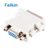 Felkin DVI to VGA Adapter Converter DVI 24+5 Pin Male to VGA Female 1080P Video Converter for HDTV Monitor Computer PC Laptop