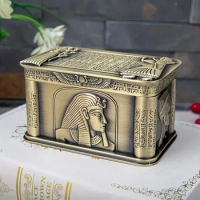 Ring Storage Egyptian Retro Creative New Decor Home Year Pharaoh Gift Box Christmas Metal Jewelry Style