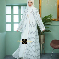 Amanda Abaya ~ white color with inner dress