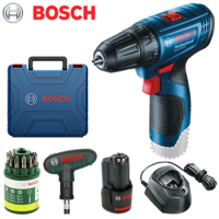 BOSCH GSR 120-LI Standard Cordless Handheld Electric Drill With 2607019510 2607019454 10PCS Drill Bits Combination